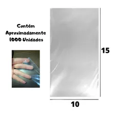Saco Plastico Transparente Reforçado 10x15 - 1000 Un Aprox.