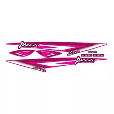 Kit Adesivos Shineray Phoenix Completo Personalizado Pink