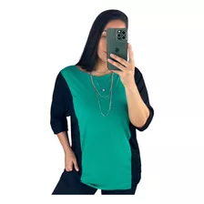 Blusa Feminina Casual Soltinha Confortável Manga 3/4 Premium