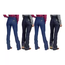 Kit 4 Calças Jeans Feminina Estilo Country Peomoção 1228