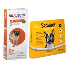 Combo 1 Bravecto 4,5 A 10kg + 1 Scalibor P - Envio Imediato