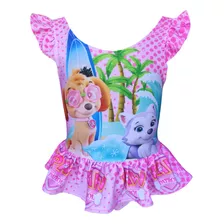 Traje De Baño Licra Niña Paw Patrol Ropa Playa