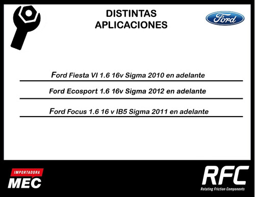 Kit Embrague Ford Ecosport 1.6 16v Sigma 2012 En Adelante Foto 3