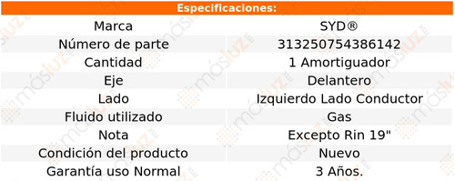 1- Amortiguador Gas Delantero Izq Gmc Terrain 10/17 Syd Foto 2