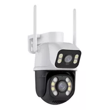 Câmera De Segurança Wifi Smart Camera A-28 Ip Dual Camera Com Resolução Full Hd 1080p Visão Nocturna Incluída Branca/preta