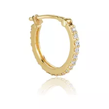 Piercing De Argola Conch Em Ouro 18k Click Com Zircônias