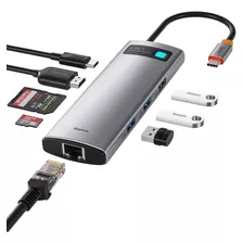 Hub Usb C 8 En 1 Lector Sd Hdmi 4k Energia 100w Original 