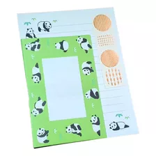 Papel De Carta Importado Letter Set Coleção Urso Panda 