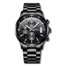 Relojes De Acero Inoxidable De Moda Para Hombre Crrju Date W