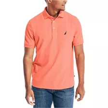 Polo Nautica Sleeve Solid Pique Coral