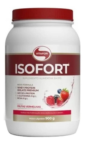 Suplemento Em  Pó Vitafor  Isofort Proteínas Sabor  Frutas Vermelhas Em Pote De 900g