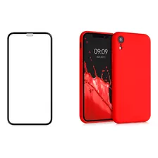 Carcasa + Lamina Para iPhone Todos Los Modelos Silicona Slim