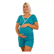 Pijama Maternal Y Lactancia Aqua Mitima