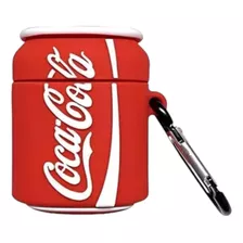 Funda Y Llavero Para AirPods Generación 1 Y 2, Coca Cola.