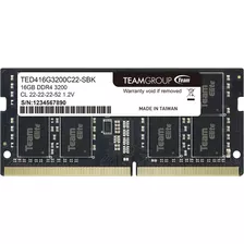 Memoria Ram De Laptop Ddr4 16 Gb 3200 Mhz Team Group