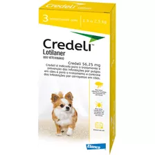 Credeli Antipulgas Carrapatos Cães 1,3 A 2,5kg (cx 3 Comp.)