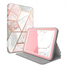 Funda Para Galaxy Tab A 8.0 Marmol Rosa Plegable Protectora