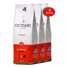 Kit C/ 3un Café Em Grão Clássico Octavio 500g Pacote