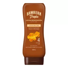 Loción Bronceadora Hawaiian Tropic Cocoa Butter Fps 4 240 Ml