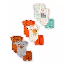 3 Kit Roupas De Bebe Menino Ou Menina 9 Peças Body Enxoval