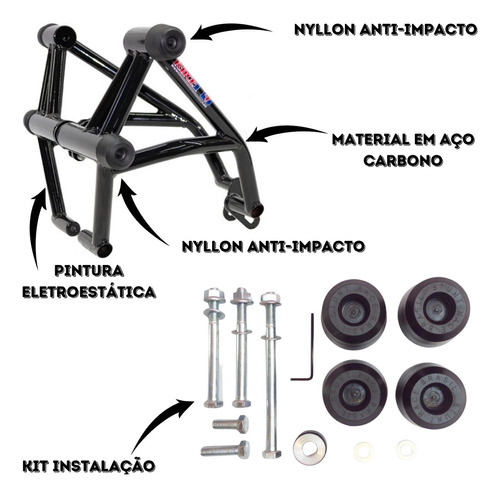 Comprar Protetor Motor Street Cage Nxr Bros 160 Stunt Race - Apenas  R$406,00 - Peças para Moto