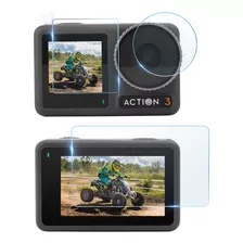 Película Vidro Lente Tela De Lcd E Visor Para Osmo Action 3