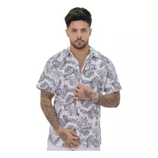 Camisa Social Florida Havaiana Viscose Masculina Luxo