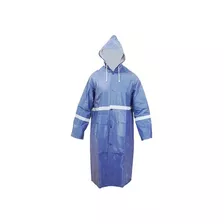 Impermeable Gabardina Con Reflejante Color Azul O Amarillo