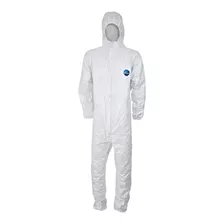 Roupa Macacão Proteção Química Branco Tyveck Com Zíper Xg