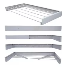 Varal Magico 7 Varetas 120cm Aluminio - Dobravel Branco