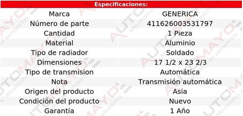 1-radiador T-automatica Soldado Koleos L4 2.5l 09-16 Foto 2