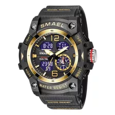 Relógio Estilo Esportivo Smael 8007 Original - Balck Gold