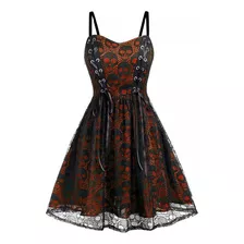 Vestido De Encaje De Calavera Gótica