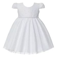 Vestido Bebe Menina Batizado Branco Comunhão Daminha P Ao G 