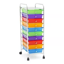 Carrito Organizador De Colores Con 10 Cajones Y Envio Gratis