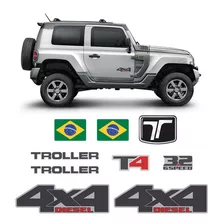 Kit Adesivos Troller T4 2015/2021 4x4 Diesel 3.2 6speed