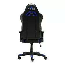 Silla Gamer Yeyian Cadira 1150 Ysgc1150a Reclinable Color Negro/azul Material Del Tapizado Cuero Sintético