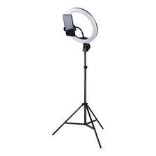 Ring Light Iluminador Portátil 26cm C Tripé 1,80 E Sup Cel