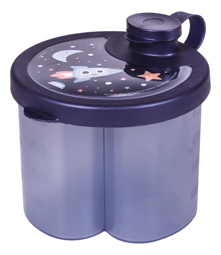 Colher Dosadora De Papinha Para Bebê Plasútil Pote Dosador De Leite Em Pó - Azul-escuro