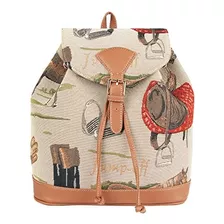 Tapestry Fashion Backpack Mochila Para Mujer Con Caballo (ru