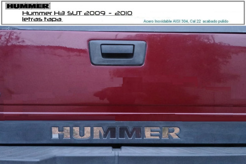 Letras Logotipo Hummer H3sut 2006 2010 Batea  Ac. Inoxidable Foto 4
