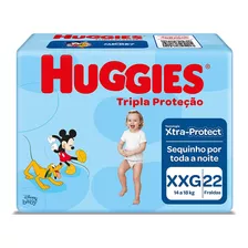 Fralda Huggies Tripla Proteção Xxg Com 22 Unidades