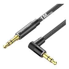 Cabo Auxiliar Jack P2 3,5mm Macho Para P2 Macho 90º Ouro 1m