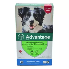 Advantange Solución Tópica Para Perro De 10 A 25 Kg Peso Mínimo De La Mascota 10 Kg