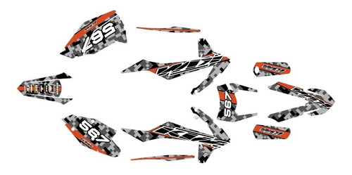 Calcomanias Stickers Ktm Exc Sx 2011-2012 Foto 5