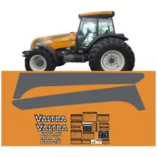 Kit Adesivo Faixas Compatível Trator Valtra Bh145+ Etiquetas Cor Trator Valtra Bh145