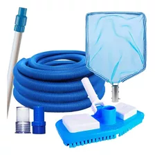 Kit Limpeza Piscina Fibra Vinil Aspirador Mangueira Peneira