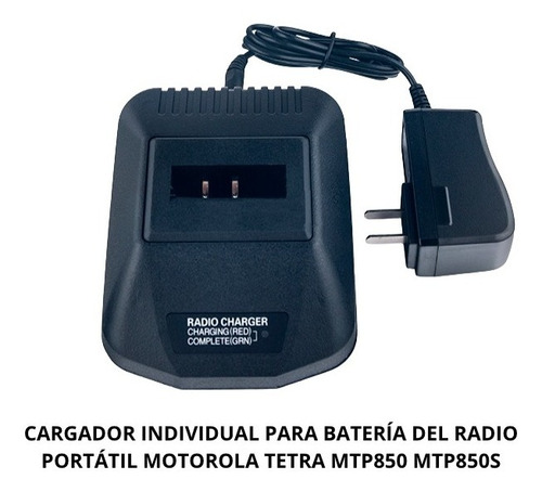 Cargador Individual Para Batería Motorola Tetra Mtp850 / 830