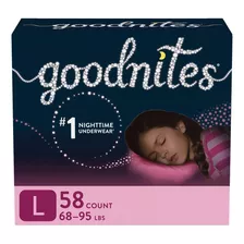 Goodnites Overnight Para Niñas Talla L ( 30 A 43kg ) 58pz