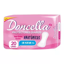 Protectores Diarios Anatómicos Doncella Sin Perfume X 20 Un